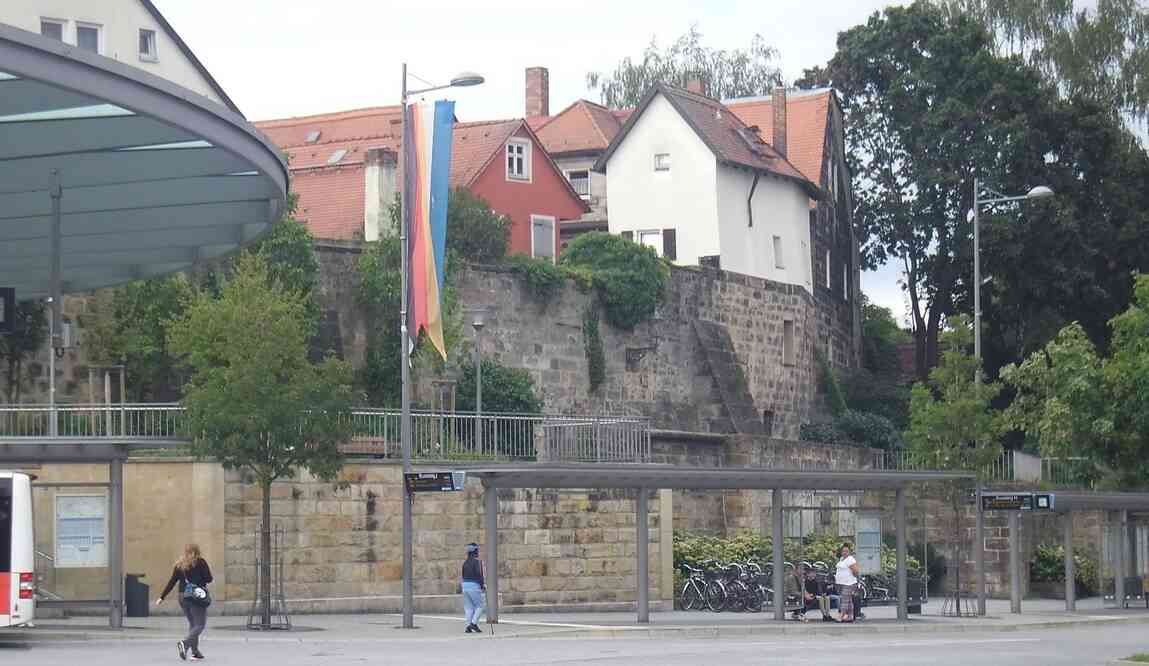 Restes de remparts à Bayreuth. 15 août 2019