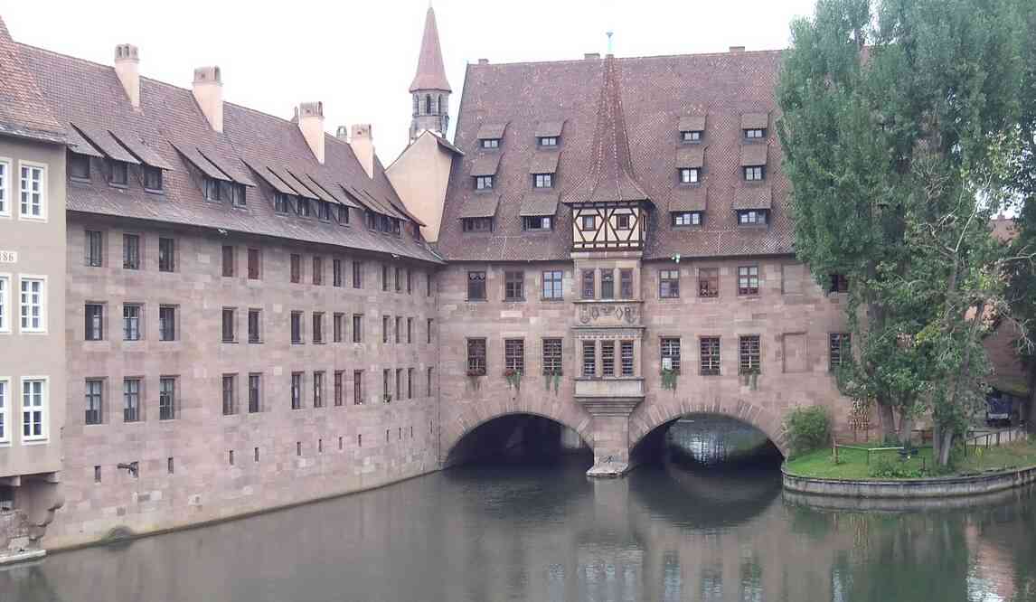 Nuremberg, rivière Pegnitz. 17 août 2019