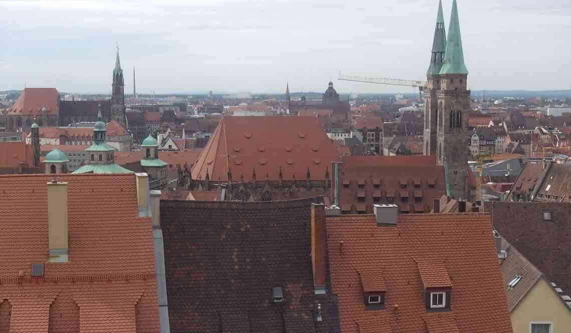 Nuremberg, depuis les murs du Château impérial. 17 août 2019