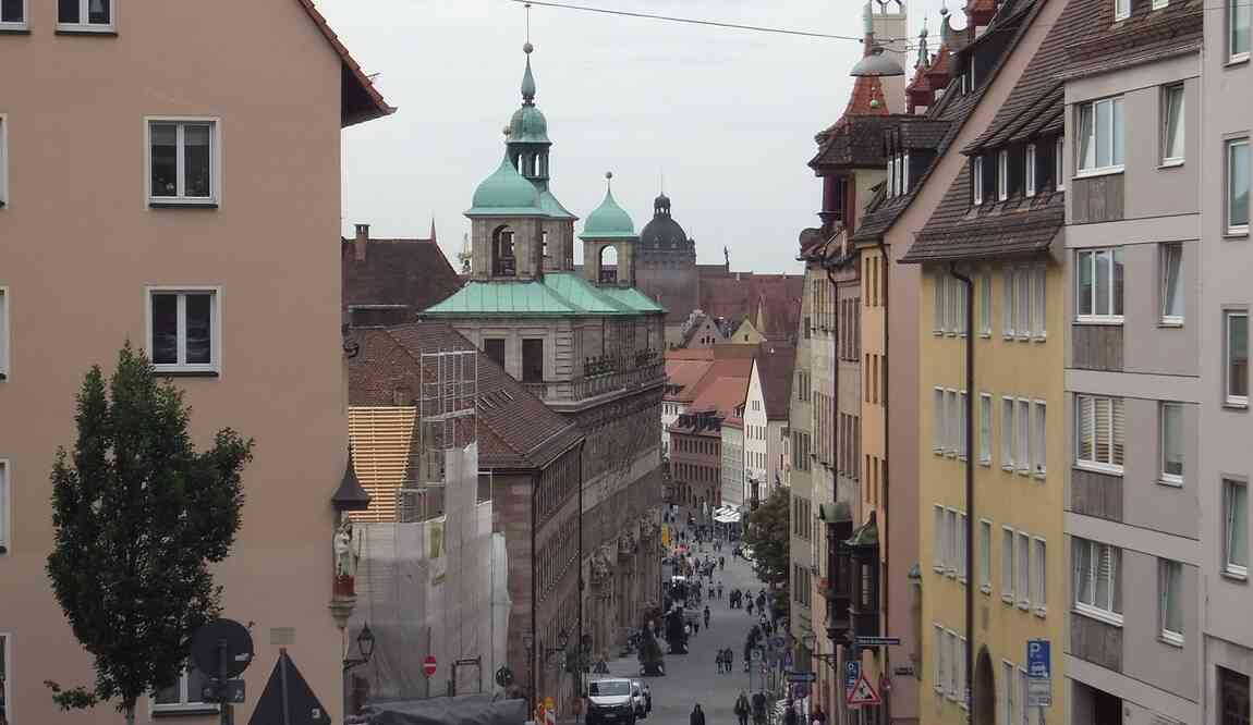 Nuremberg, en direction de l’hôtel de ville. 17 août 2019