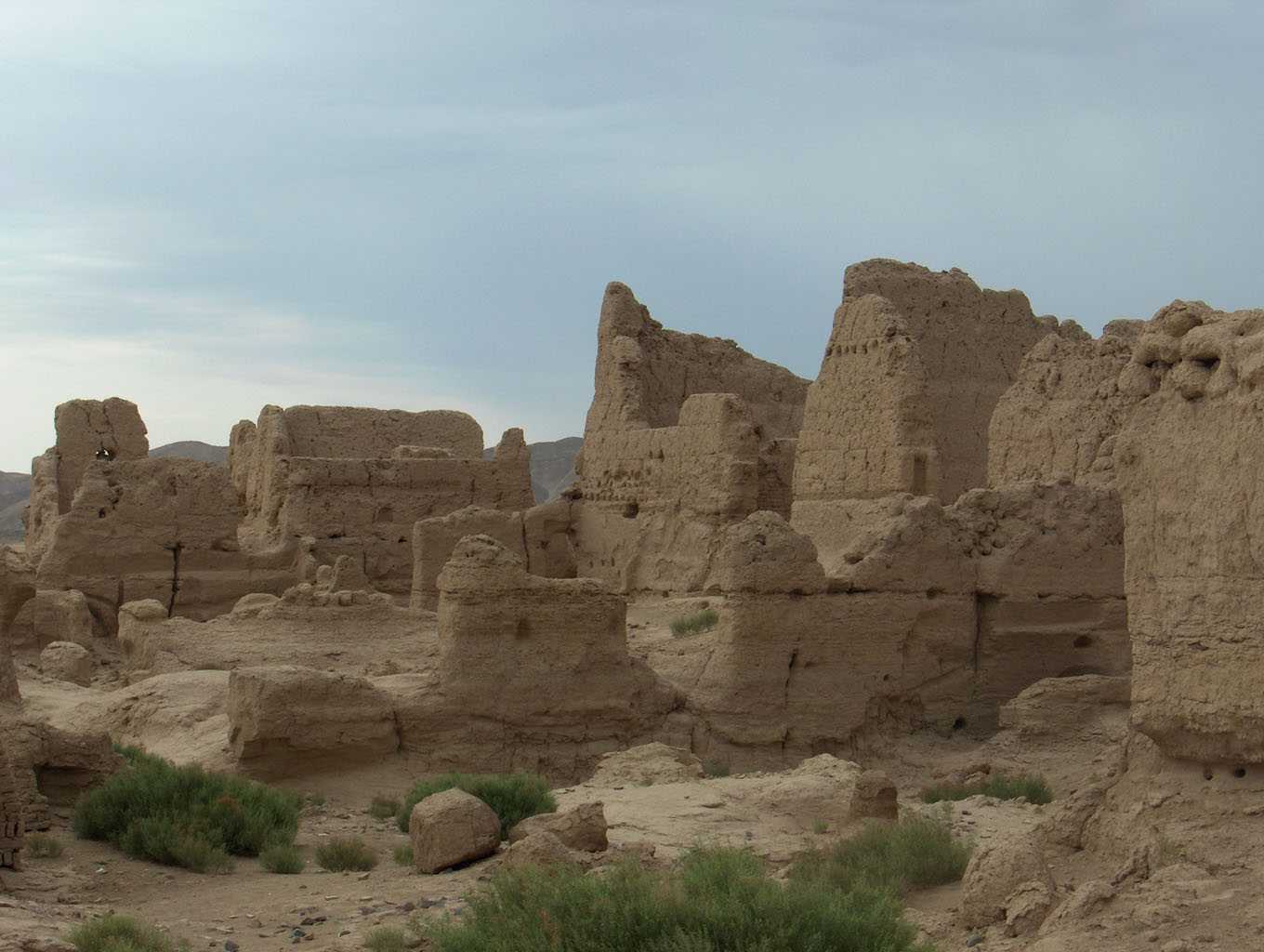 Les ruines de Jiaohe Gucheng, le 5 août 2005