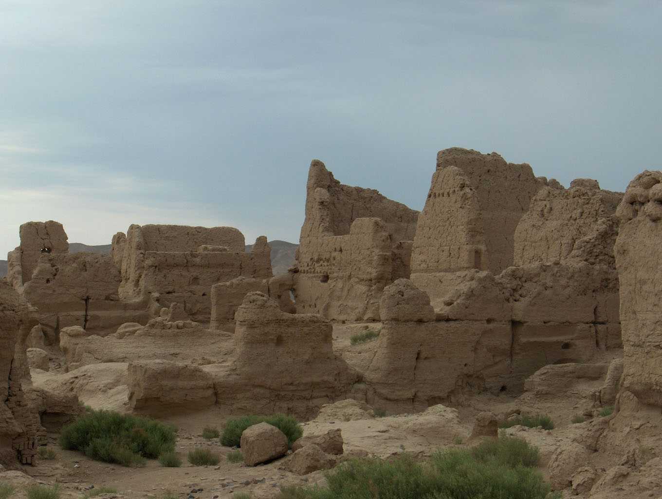 Les ruines de Jiaohe Gucheng, le 5 août 2005