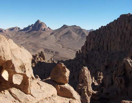 Site des peintures rupestres d’Amezroug, le 29 décembre 2004