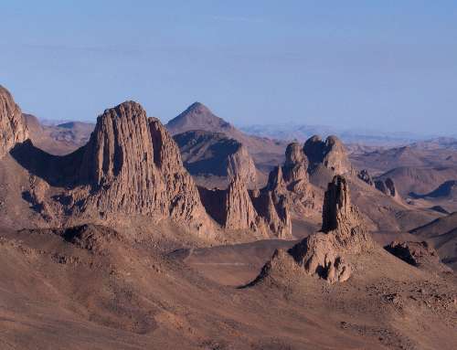 Paysage de l’Assekrem, le 28 décembre 2004