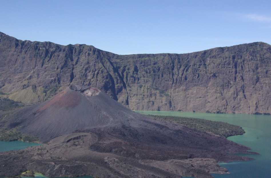 La caldeira du Rinjani, le 13 juillet 2007