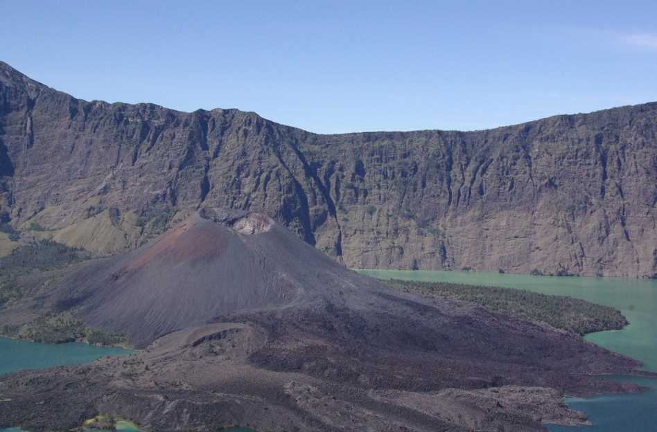 La caldeira du Rinjani, le 13 juillet 2007