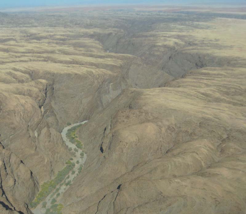 Survol du cañon de Kuiseb, le 30 décembre 2006