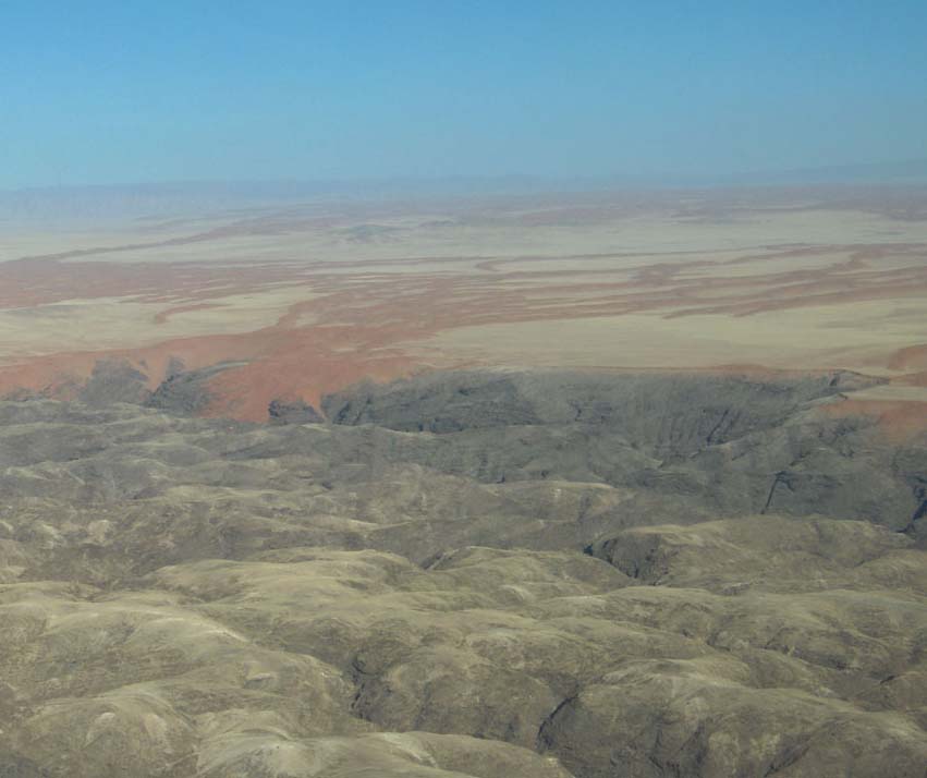 Survol du cañon de Kuiseb, le 30 décembre 2006