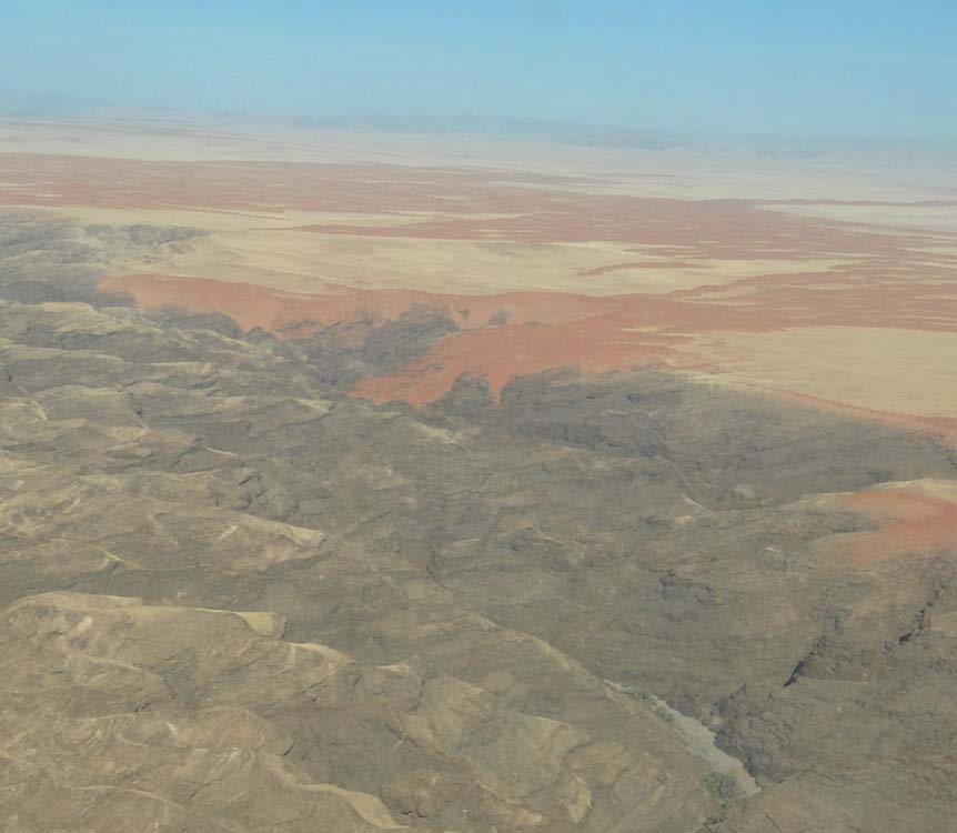 Survol du cañon de Kuiseb, le 30 décembre 2006