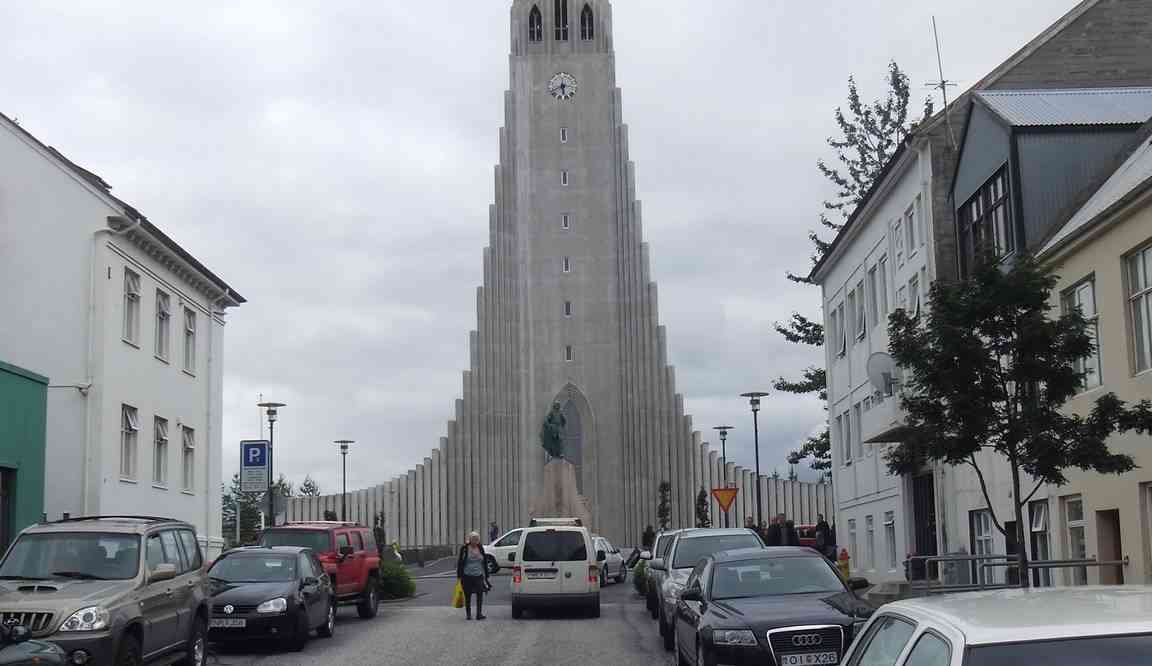 La cathédrale de Reykjavík (Hallgrímskirkja), le 16 juillet 2017