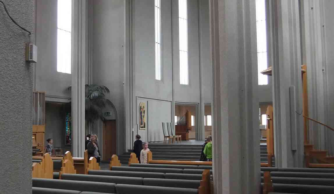 L’intérieur de Hallgrímskirkja, le 16 juillet 2017