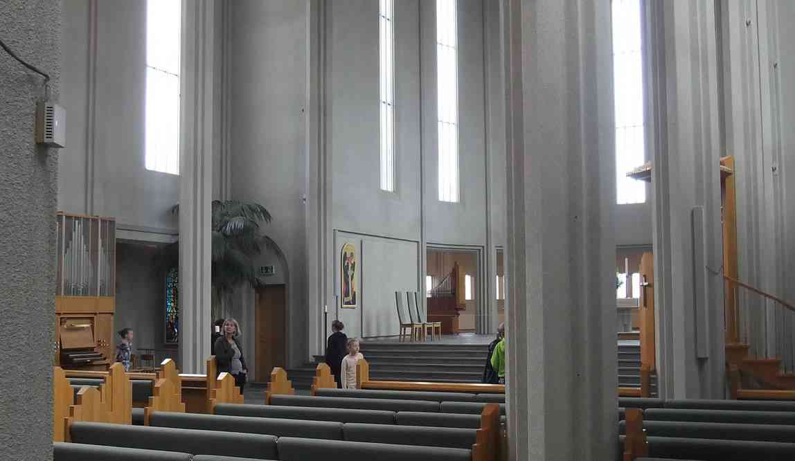 L’intérieur de Hallgrímskirkja, le 16 juillet 2017