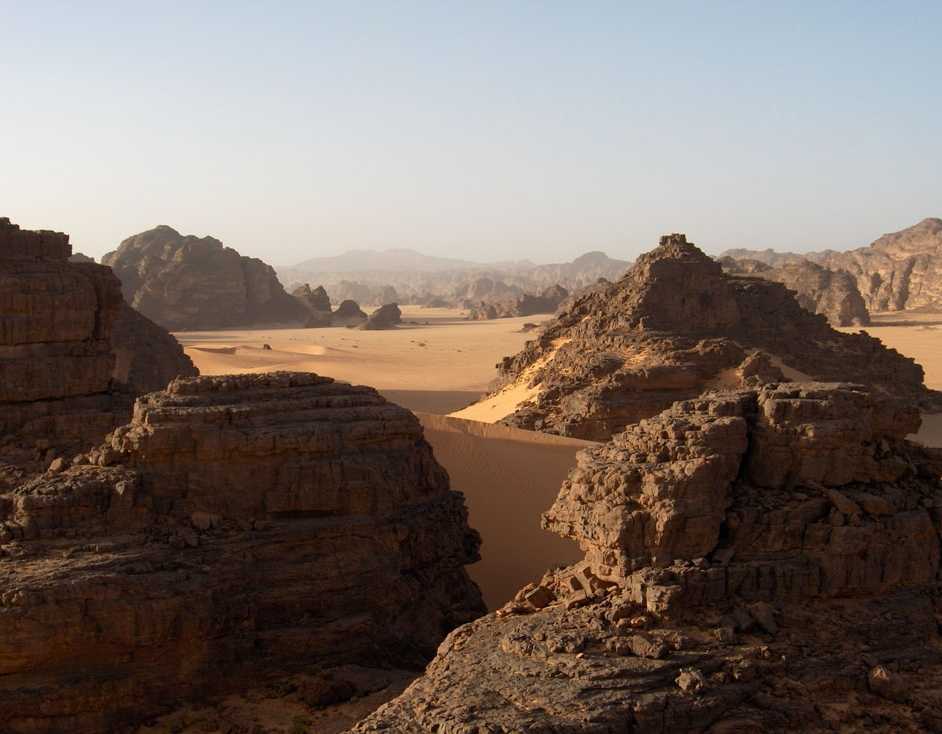 Les reliefs de Télou Tedjert, le 7 mars 2006