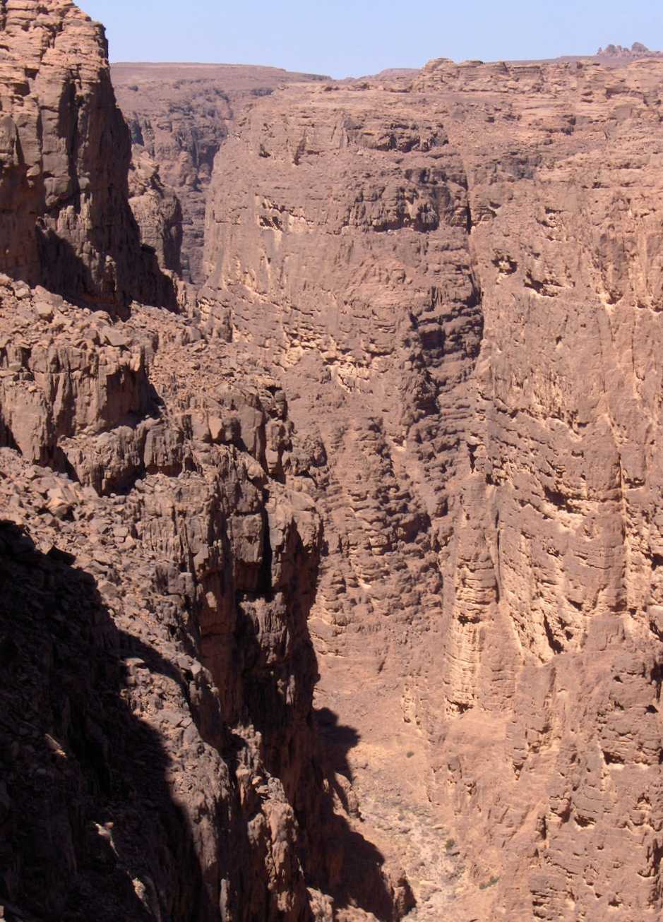 Le cañon de l’oued Tamrit, le 16 mars 2006