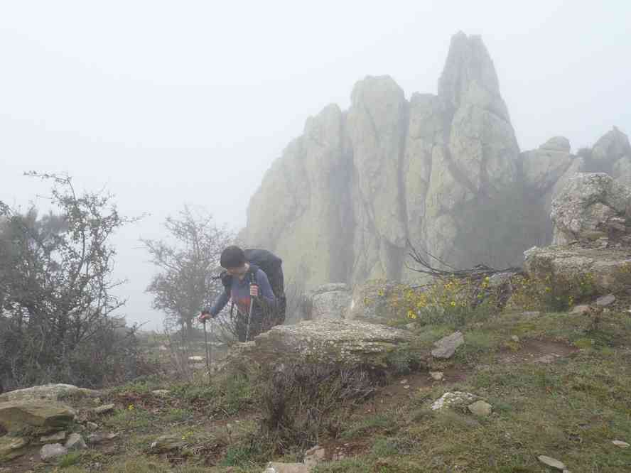 Sur la crête dans la brume. Le samedi 29 octobre 2011