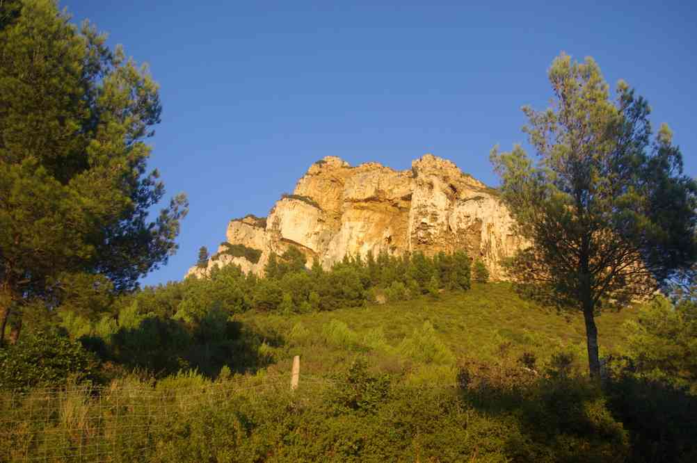 Les falaises du cap Canaille au crépuscule. Le samedi 5 octobre 2013