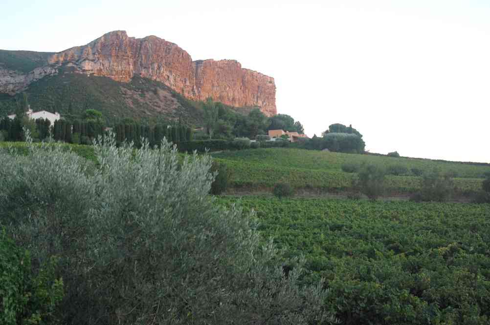 Les falaises du cap Canaille au crépuscule. Le samedi 5 octobre 2013