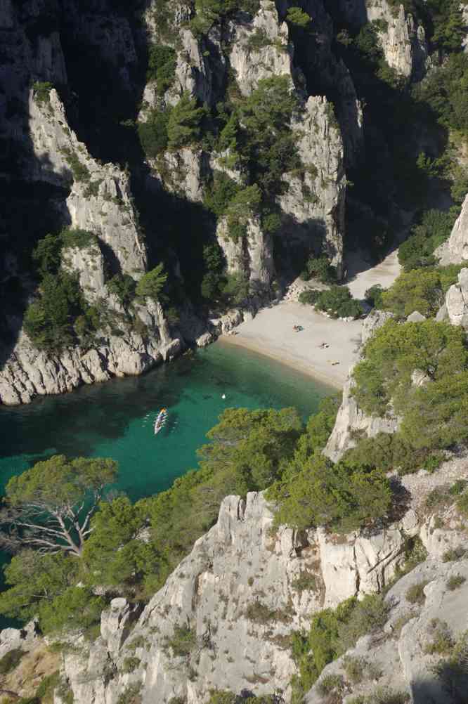 Le fond de la calanque d’En-Vau. Le dimanche 6 octobre 2013