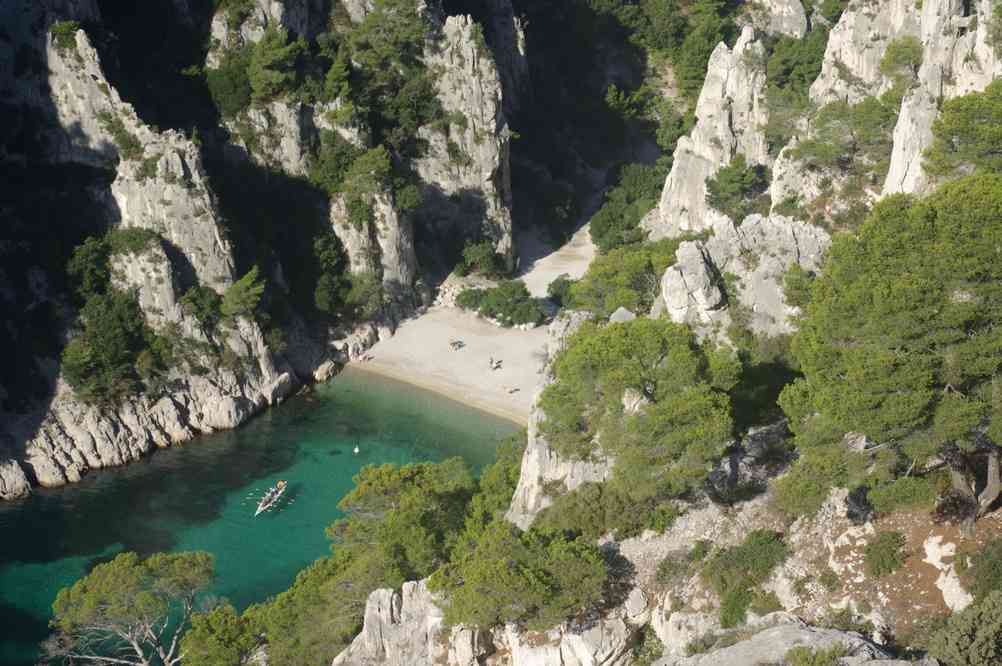 Le fond de la calanque d’En-Vau. Le dimanche 6 octobre 2013