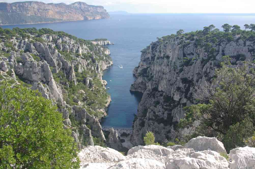 Calanque d’En-Vau vue d’en haut. Le dimanche 6 octobre 2013