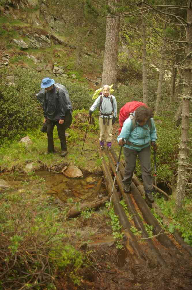 Petit sentier un peu glissant. Le samedi 31 mai 2014