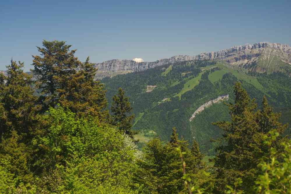 Depuis la route on voit encore le mont Blanc ! Le vendredi 30 mai 2025