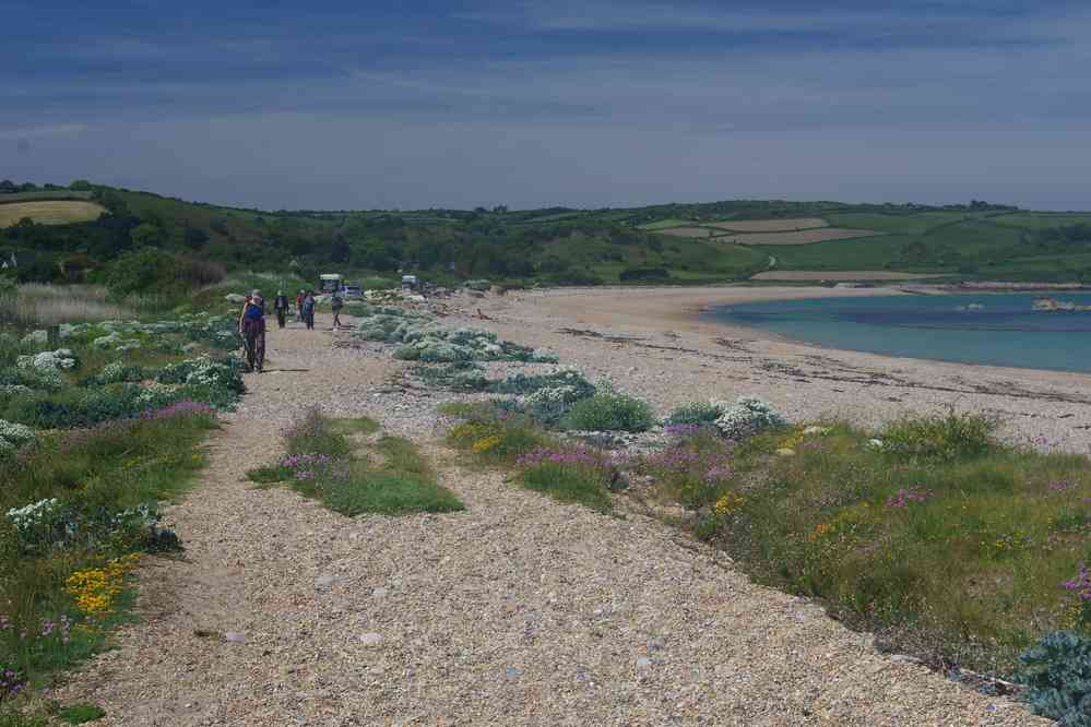 La plage de l’anse Saint-Martin : nous avons quand même bien galéré sur ces galets ! Le samedi 1ᵉʳ juin 2019
