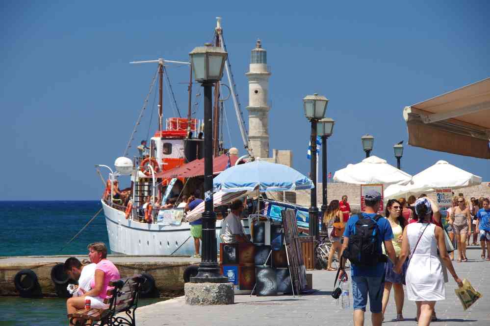 Sur le port de la Canée (Χανιά). Le mardi 12 août 2014