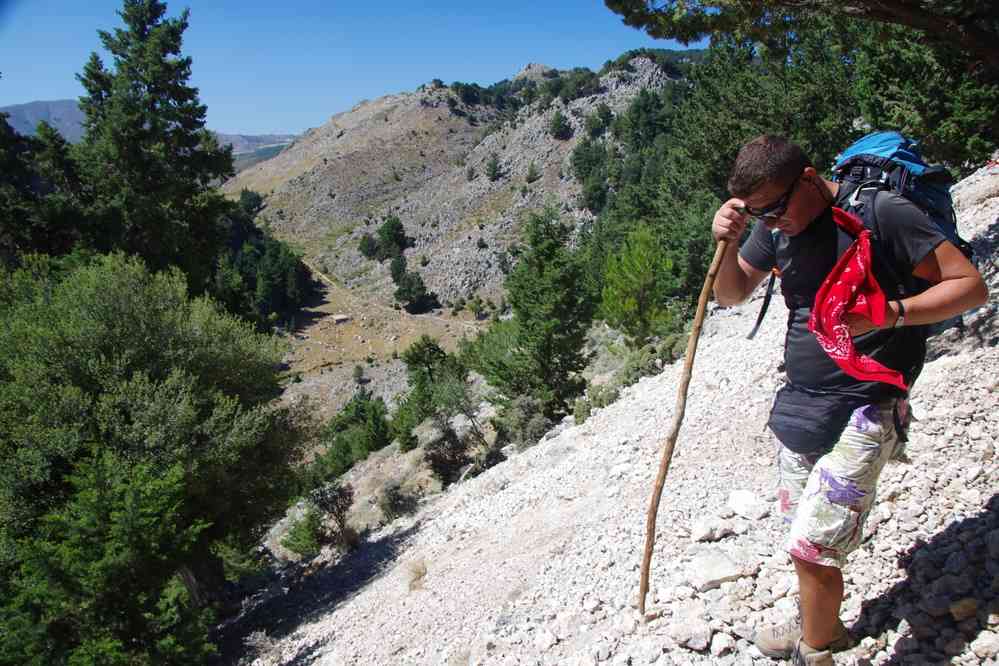 Ici on a du mal à voir la voie romaine. Le jeudi 14 août 2014