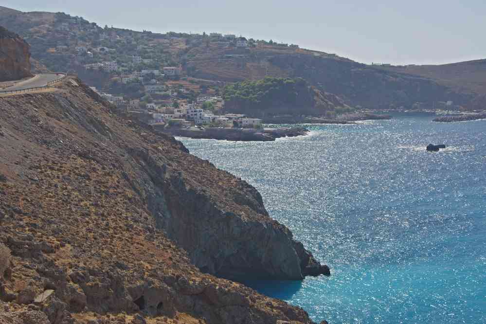 Arrivée à Sfakia (Σφακιά) (ou Hora Sfakion (Σφακιά)). Le dimanche 17 août 2014