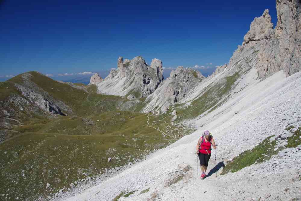 Montée vers Aferer Geisler. Le lundi 31 août 2015