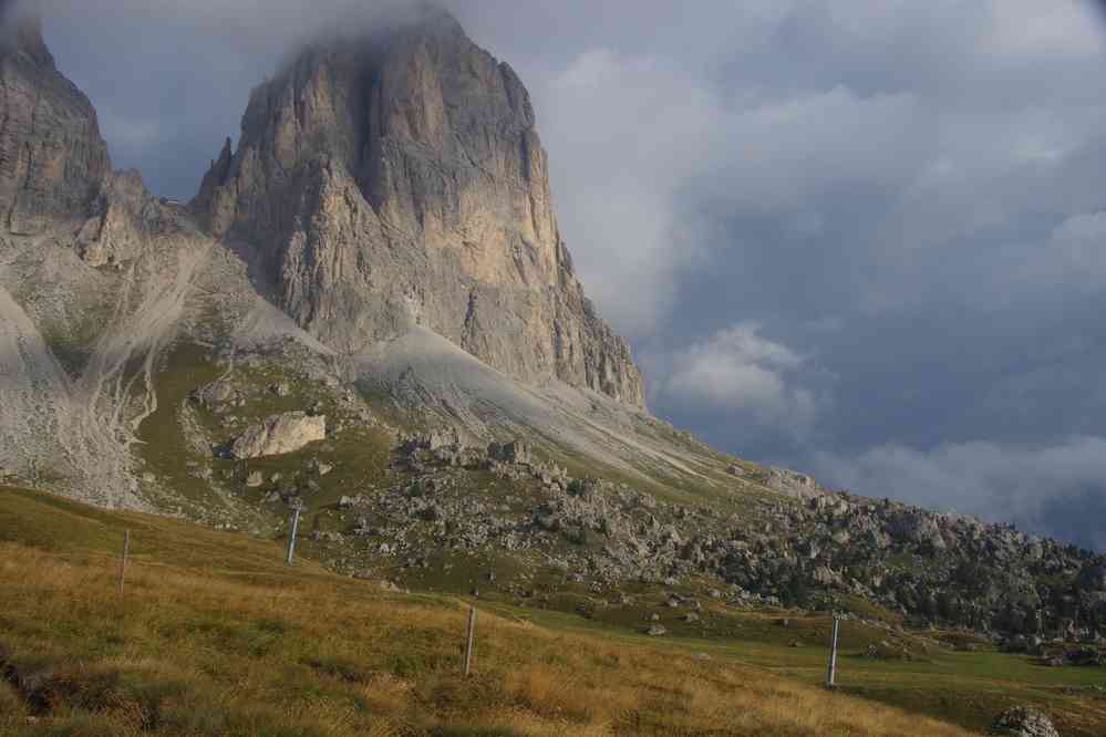 Vers le col de Sassolungo. Le jeudi 3 septembre 2015