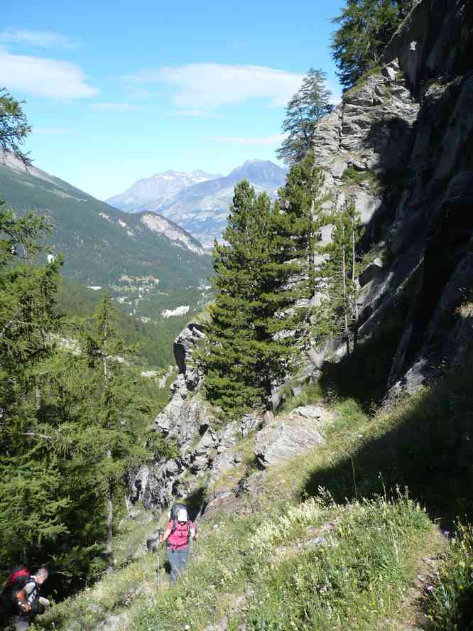 Montée par le sentier des Chèvres, du vallon d’Ambin vers celui de Savine. Le dimanche 12 juillet 2009