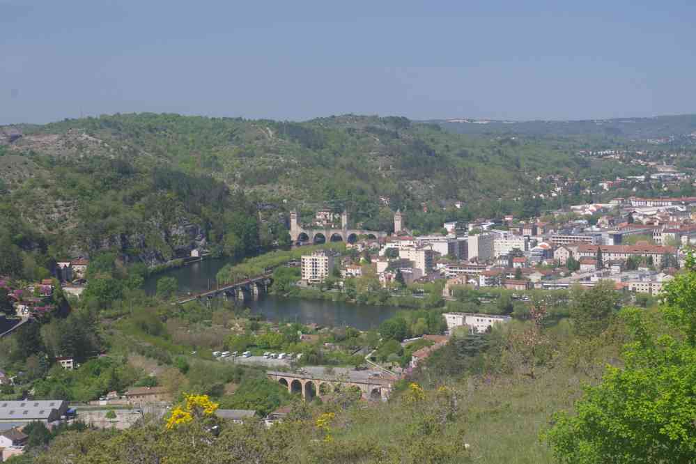 Cahors, vue sur le pont Valentré. Le lundi 17 avril 2017