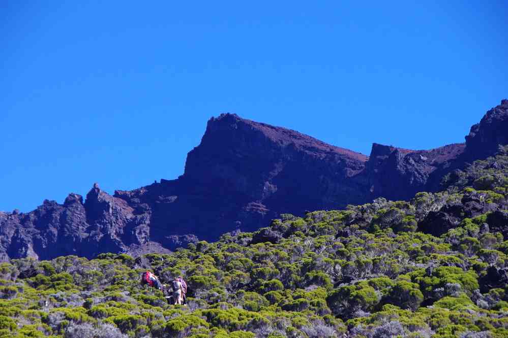 Le piton des Neiges vu depuis la Caverne Dufour. Le mercredi 6 mai 2015