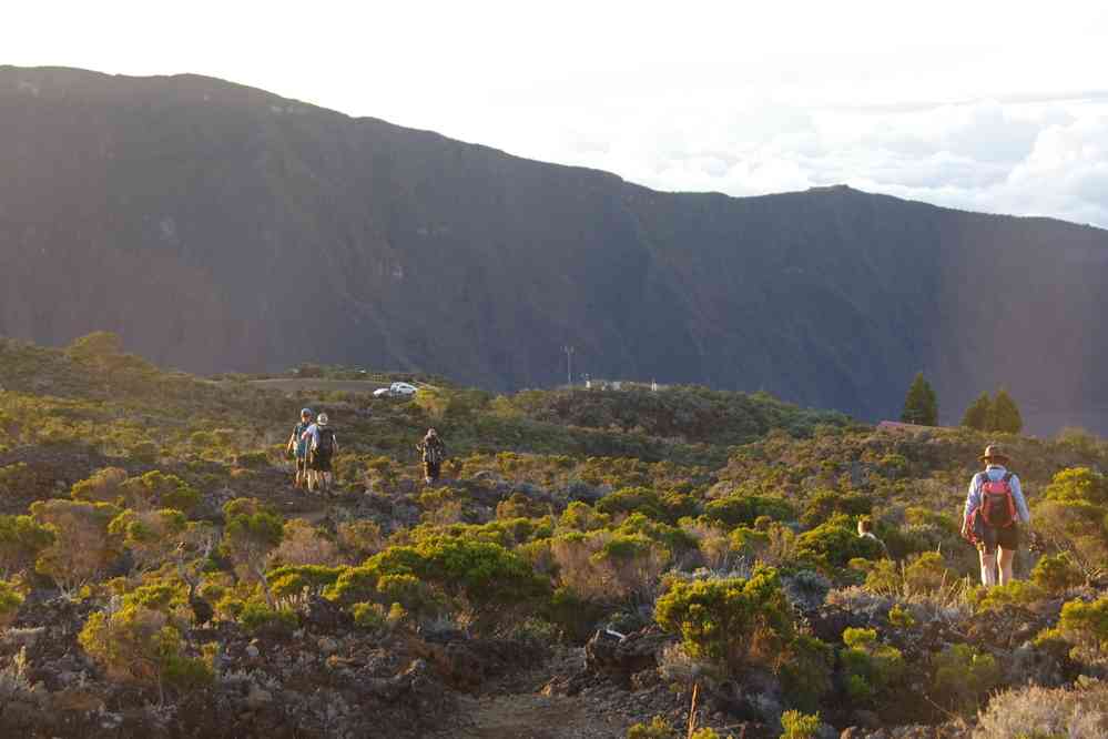 Vers le gîte de la Fournaise. Le jeudi 7 mai 2015