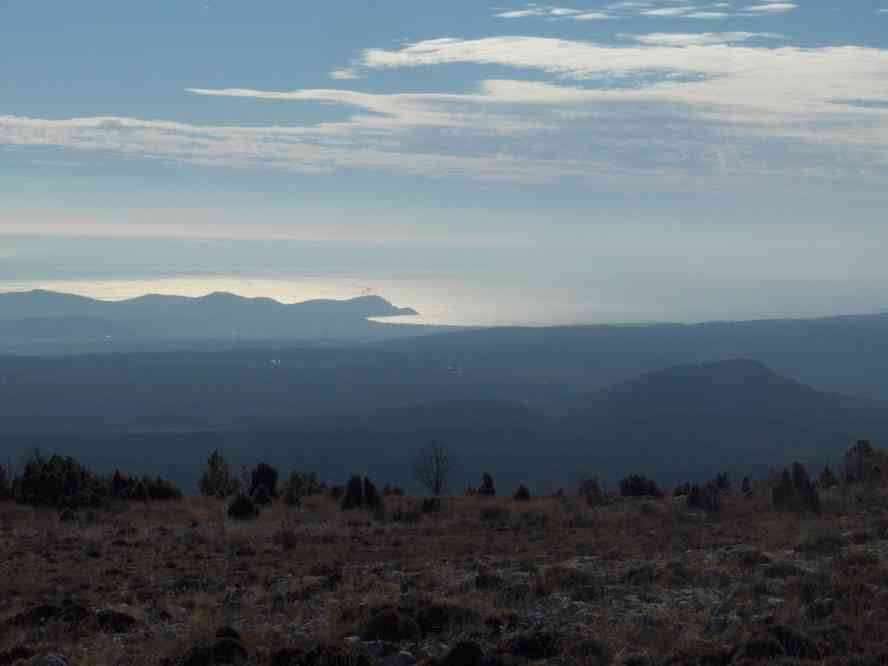 Vue vers la Méditerranée. Le samedi 3 novembre 2007