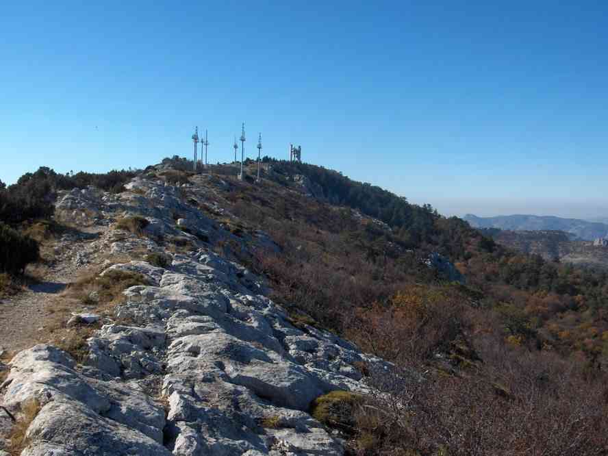 Vue vers le pic de Bertagne. Le dimanche 4 novembre 2007