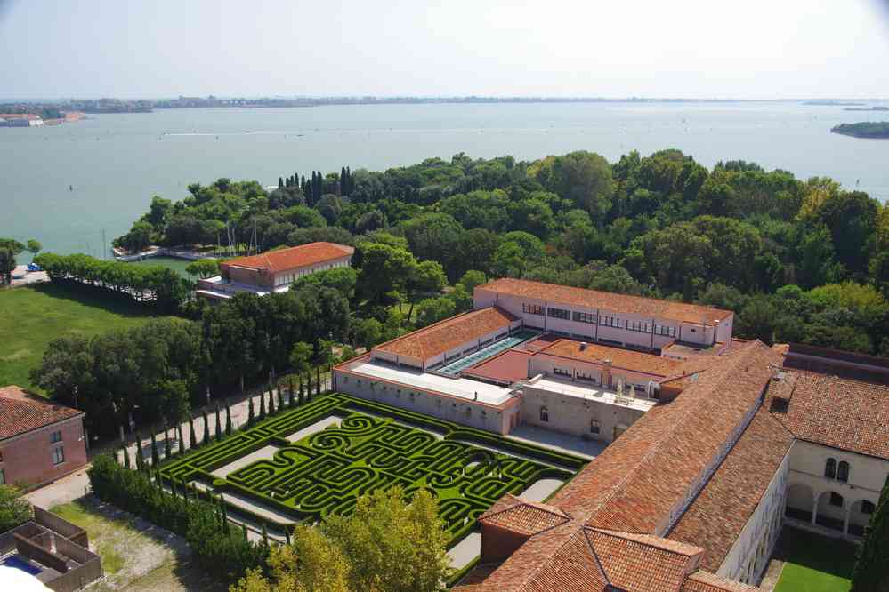Vue depuis le campanile de la basilique Saint-Georges (San Giorgio Maggiore). On entendait les cigales ! Le samedi 29 août 2015