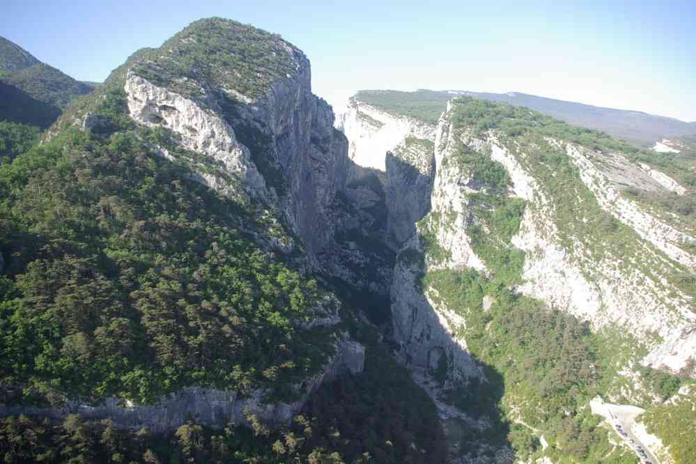 Les gorges du Verdon vues du point sublime. Le samedi 19 mai 2007