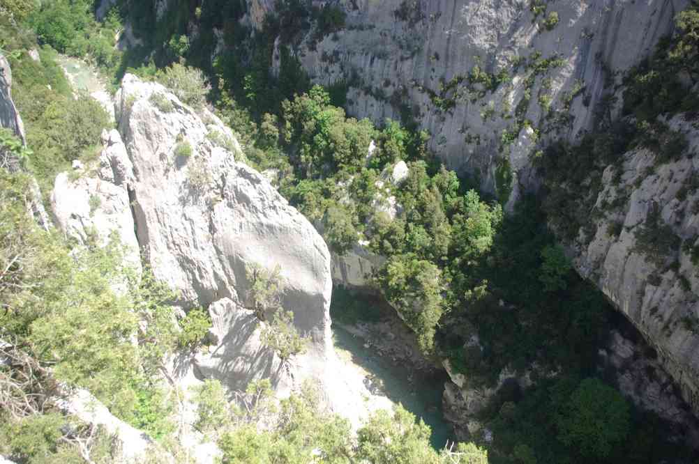 Les gorges du Verdon photographiées de la brèche Imbert. Le samedi 19 mai 2007