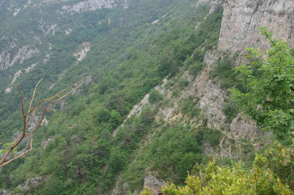 Passage délicat dans le cirque de Vaumale. Le dimanche 20 mai 2007