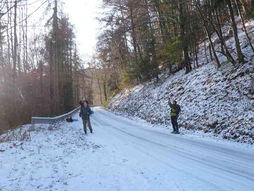 Sur la route près de Linthal. Le samedi 2 janvier 2010