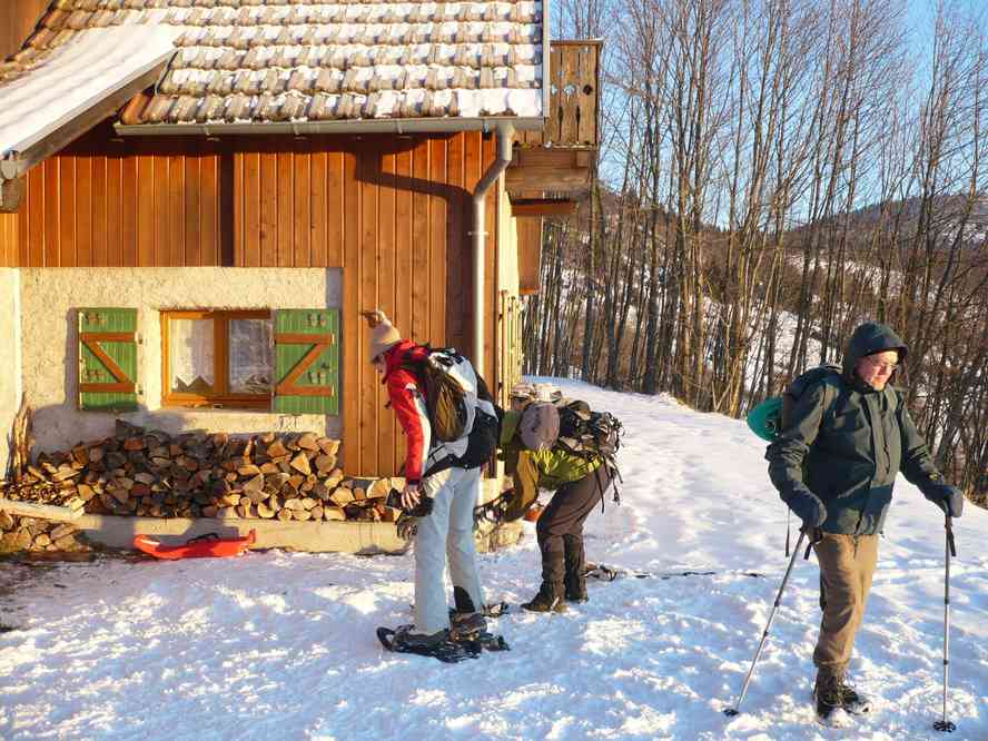 Quittant le chalet. Le dimanche 3 janvier 2010