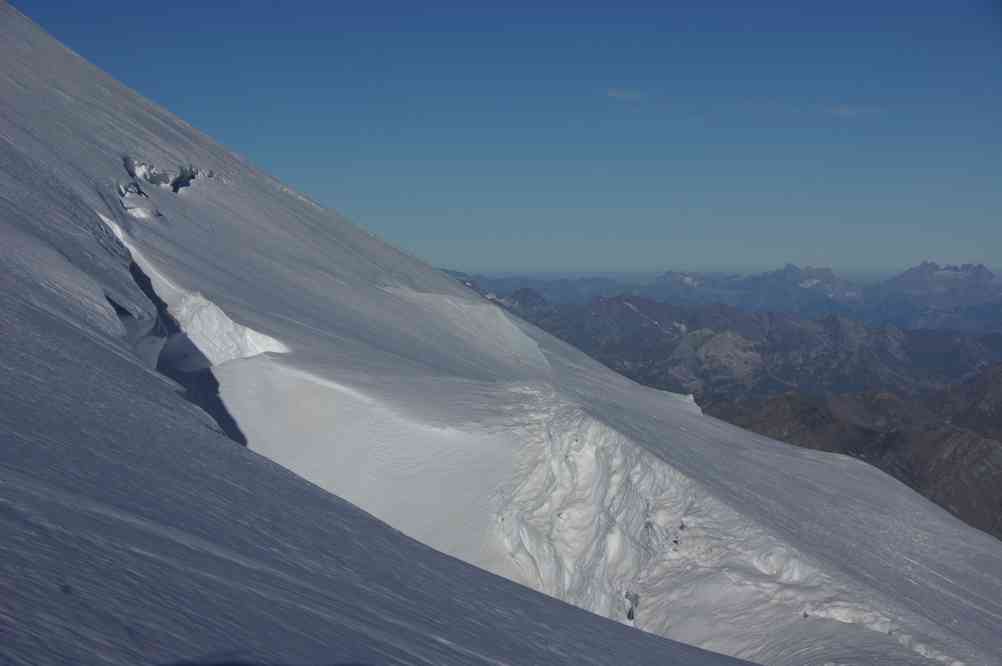 Sur la pente du Bishorn. Le vendredi 17 août 2012