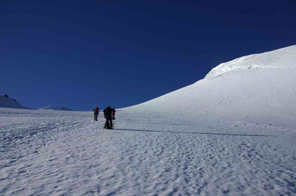 Sur la pente du Bishorn. Le vendredi 17 août 2012