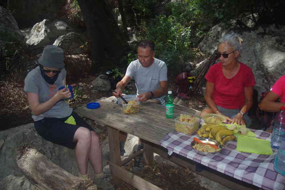 Pique-nique près du cañon de Gorropu, le 7 septembre 2022