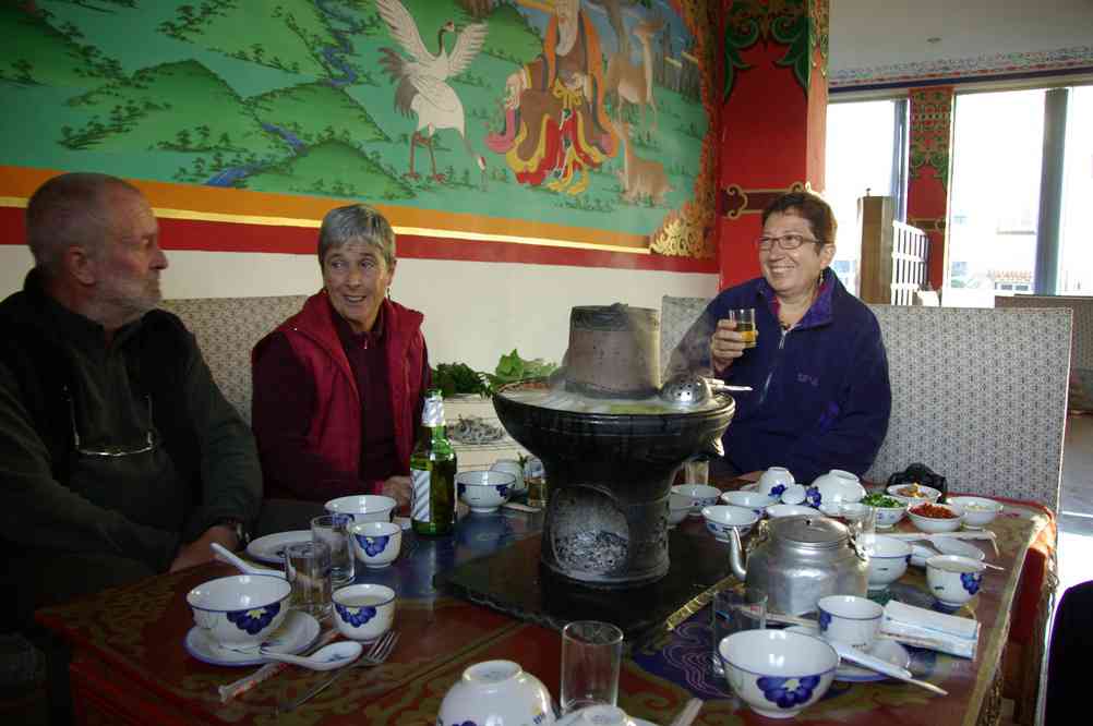 Dîner d'une « fondue tibétaire », le 20 octobre 2010